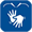 Ícone do vLibras: duas mãos representando a linguagem de sinais